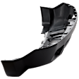 Front, Lower Bumper Cover, Textured, With Tow Hook Holes, With Chrome Trim Holes