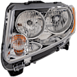 Driver Side Headlight, with Bulb, Halogen, Clear Lens, CAPA Certified