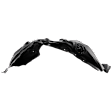 Front, Passenger Side Fender Liner, Plastic, Without Insulation Foam, Except Models with 6.4L Engine