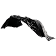 Front, Passenger Side Fender Liner, Plastic, Without Insulation Foam, Except Models with 6.4L Engine
