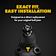 Front, Driver or Passenger Side, Lower Ball Joint