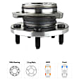 2004 Jeep Grand Cherokee Limited - Front, Driver or Passenger Side Wheel Hub, 5 Lugs, With Bearing