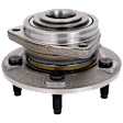 Front, Driver or Passenger Side Wheel Hub, With Bearing, With Sensor, 5 x 5 in. Bolt Pattern
