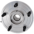 Front, Driver or Passenger Side Wheel Hub, With Bearing, With Sensor, 5 x 5 in. Bolt Pattern