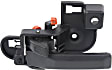 Front or Rear, Passenger Side Interior Door Handle, Black, With Door Lock Button