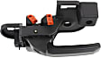 Front or Rear, Passenger Side Interior Door Handle, Black, With Door Lock Button