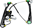 Front, Driver Side Window Regulator, Power, With 2-Prong Connector, Base Model