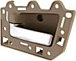 Rear, Driver Side Beige bezel with chrome lever Interior Door Handle