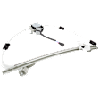 Rear, Passenger Side Power Window Regulator, With Motor