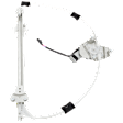 Rear, Passenger Side Power Window Regulator, With Motor