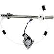 Rear, Driver Side Power Window Regulator, With Motor