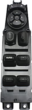 2000 Jeep Cherokee - Front, Driver Side Window Switch, 4-Door, Black, 11 Buttons