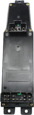 2000 Jeep Cherokee - Front, Driver Side Window Switch, 4-Door, Black, 11 Buttons
