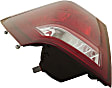 Driver Side Tail Light, with Bulb, Halogen, Clear and Red Lens