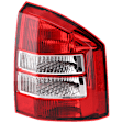 Passenger Side Tail Light, without Bulb, Halogen, Clear and Red Lens