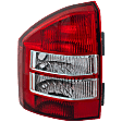 Driver Side Tail Light, without Bulb, Halogen, Clear and Red Lens