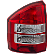 Driver Side Tail Light, without Bulb, Halogen, Clear and Red Lens