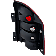 Driver Side Tail Light, without Bulb, Halogen, Clear and Red Lens