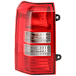 Driver Side Tail Light, with Bulb, Halogen, Clear and Red Lens