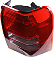 Passenger Side Tail Light, with Bulb, Halogen, Clear and Red Lens, CAPA CERTIFIED