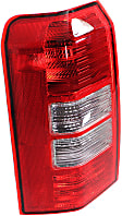 Driver Side Tail Light, with Bulb, Halogen, Clear and Red Lens