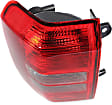 Driver Side Tail Light, with Bulb, Halogen, Clear and Red Lens