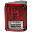 2007-2017 Jeep Wrangler - Passenger Side Tail Light, with Bulb, Halogen, Clear and Red Lens