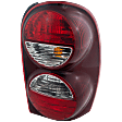 Passenger Side Tail Light, with Bulb, Halogen, Clear and Red Lens, Without Tail Lamp Guard, Except Renegade Model