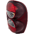 Passenger Side Tail Light, with Bulb, Halogen, Clear and Red Lens, Without Tail Lamp Guard, Except Renegade Model