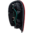 Passenger Side Tail Light, with Bulb, Halogen, Clear and Red Lens, Without Tail Lamp Guard, Except Renegade Model