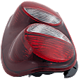 Passenger Side Tail Light, with Bulb, Halogen, Clear and Red Lens, Without Tail Lamp Guard, Except Renegade Model