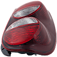 Driver Side Tail Light, with Bulb, Halogen, Clear and Red Lens, Without Tail Lamp Guard, Except Renegade Model