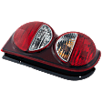 Driver Side Tail Light, with Bulb, Halogen, Clear and Red Lens, Without Tail Lamp Guard, Except Renegade Model