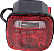 Passenger Side Tail Light, with Bulb, Halogen, Clear and Red Lens