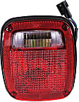Driver Side Tail Light, with Bulb, Halogen, Clear and Red Lens