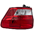 2012 Jeep Grand Cherokee Laredo - Passenger Side, Outer Halogen Tail Light, With bulb(s), Mounts on Body, OE Replacement
