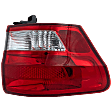 2012 Jeep Grand Cherokee Laredo X - Driver Side, Outer Halogen Tail Light, With bulb(s), Mounts on Body, OE Replacement
