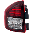 Driver Side Tail Light, with Bulb, Halogen, Clear and Red Lens