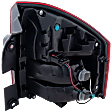 Driver Side Tail Light, with Bulb, Halogen, Clear and Red Lens