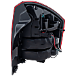 Driver Side Tail Light, with Bulb, Halogen, Clear and Red Lens