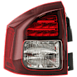 Driver Side Tail Light, with Bulb, Halogen, Clear and Red Lens, CAPA CERTIFIED