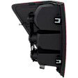 Passenger Side Tail Light, with Bulb, Halogen, Clear and Red Lens