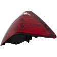 Driver Side Tail Light, with Bulb, Halogen, Clear and Red Lens