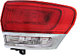 Passenger Side, Outer Tail Light, with Bulb, Halogen, Clear and Red Lens, Without Gray Trim, Except SRT Model, CAPA CERTIFIED