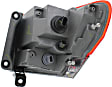 2014-2021 Jeep Grand Cherokee - Driver Side, Outer Tail Light, with Bulb, Halogen, Clear and Red Lens, Without Gray Trim, Except SRT Model, CAPA CERTIFIED
