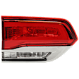 Driver Side, Inner Tail Light, with Bulb, Halogen, Clear and Red Lens, Without Gray Trim, Except SRT Model