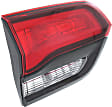 Driver Side, Inner Tail Light, with Bulb, Halogen, Clear and Red Lens, SRT Model