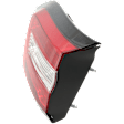 Passenger Side, Inner Tail Light, with Bulb, Halogen/LED Combo, Clear and Red Lens