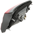 Passenger Side, Inner Tail Light, with Bulb, Halogen/LED Combo, Clear and Red Lens