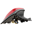 Passenger Side, Outer Tail Light, with Bulb, Halogen, Clear and Red Lens